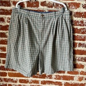 Tommy Hilfiger blue and orange plaid shorts 
tagged: 40